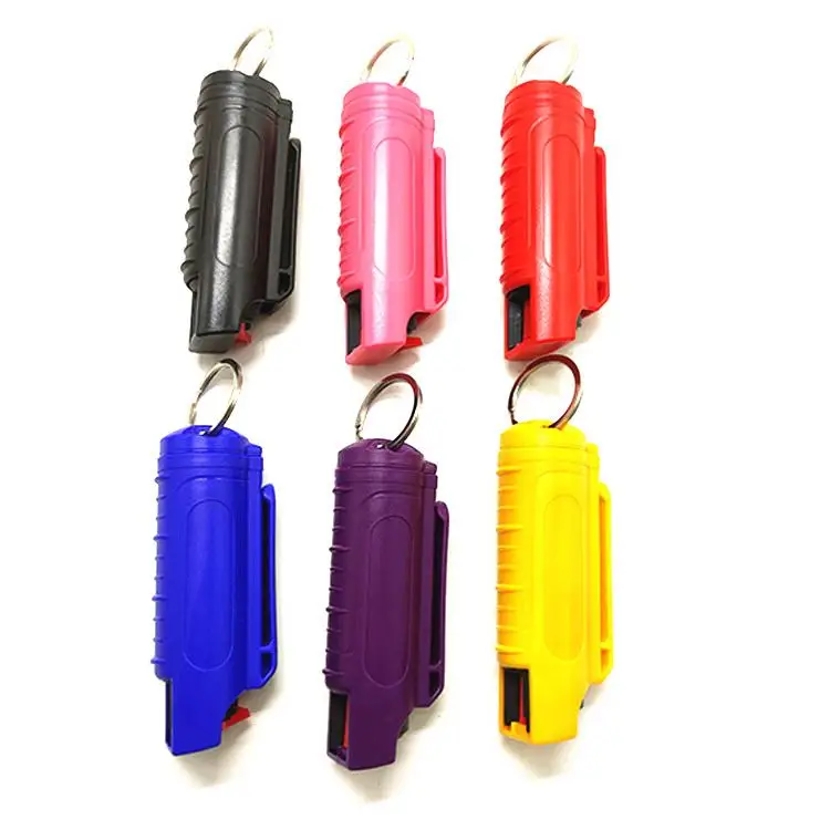 Оптовая продажа, футляр для самообороны для распыления перца, пластиковая оболочка, бутылки для ключей, Женский спрей для перца
