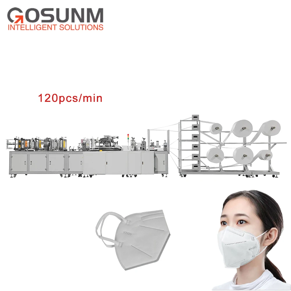 KN95 protective mask machine 5 layer N95 Foldable Respirator Machine price