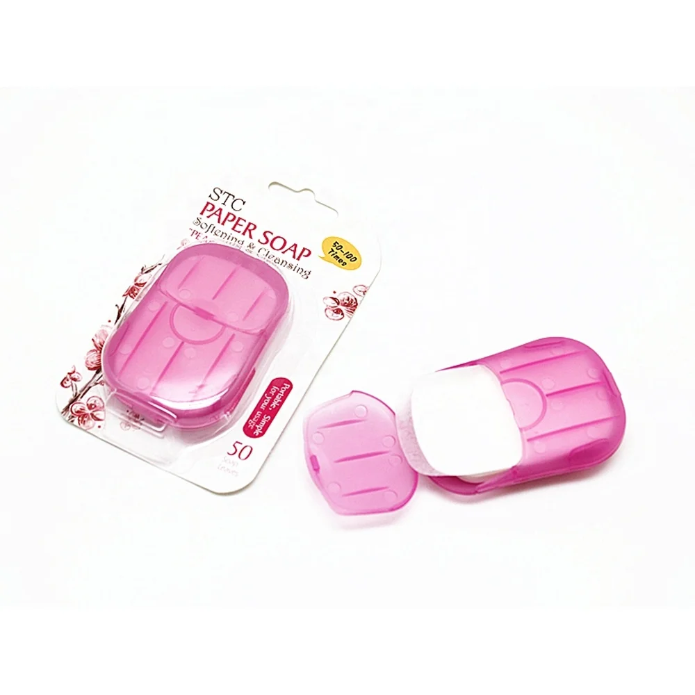 
Eco friendly mini portable travel soap paper sheets moisturizing anti bacterial basic cleaning paper hand soap 