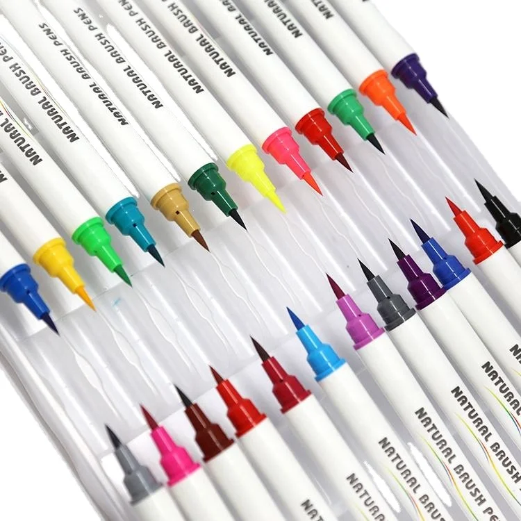 12/24/36/48Colors Markers Brush Tip Watercolor Brush Marker Pen Calligraphy Brush Pen