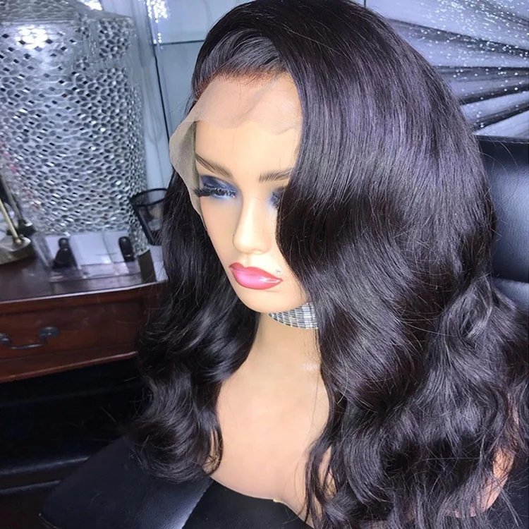 Alisa Hair 180% Density Long Wavy Remy Brazilian Lace Frontal Human Hair Wigs Pre Plucked with Baby Hair