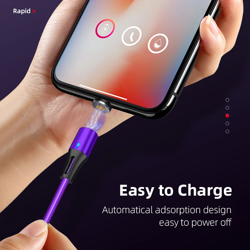 
Wholesale Unique new design 3pin magnetic cable phone accessories 3A fast charge usb cable 3 in 1 magnetic charging cable 