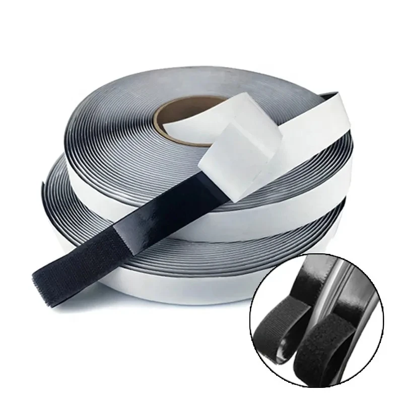 Manufacturer Custom premium fasteners strong sticky self-adhesive glue hook and loop tape
