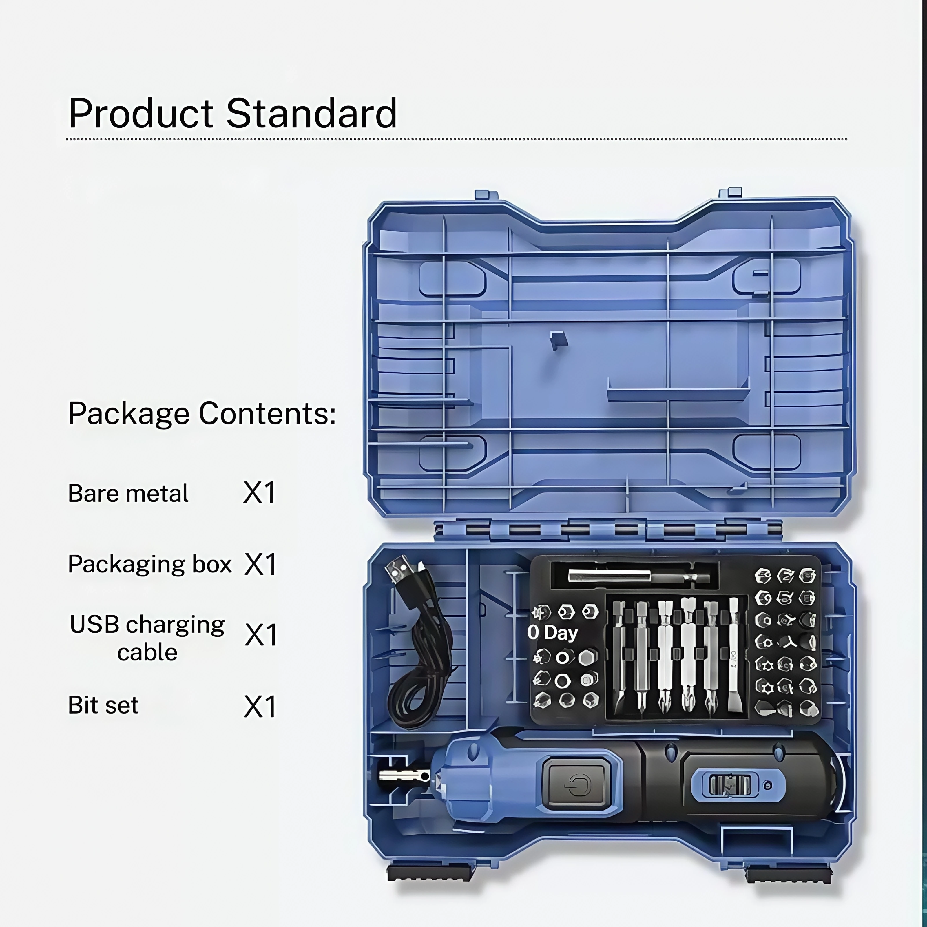 Dongcheng 4V Cordless Screwdriver DCPL03-5E - Lightweight, USB Charging, 5N.m Torque for Home and Professional Use