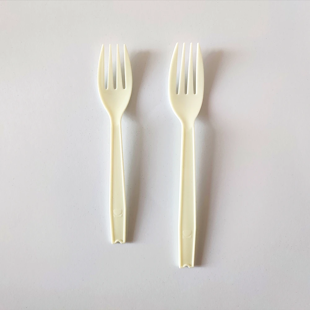 VI plastic spoon and fork PLA material 6 inch to 10 inch spoon and fork