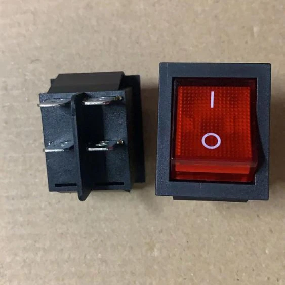 5A 250VAC красную кнопку ВКЛ-ВЫКЛ герметичный roceer siwtch/4 Pin лодка кулисный переключатель