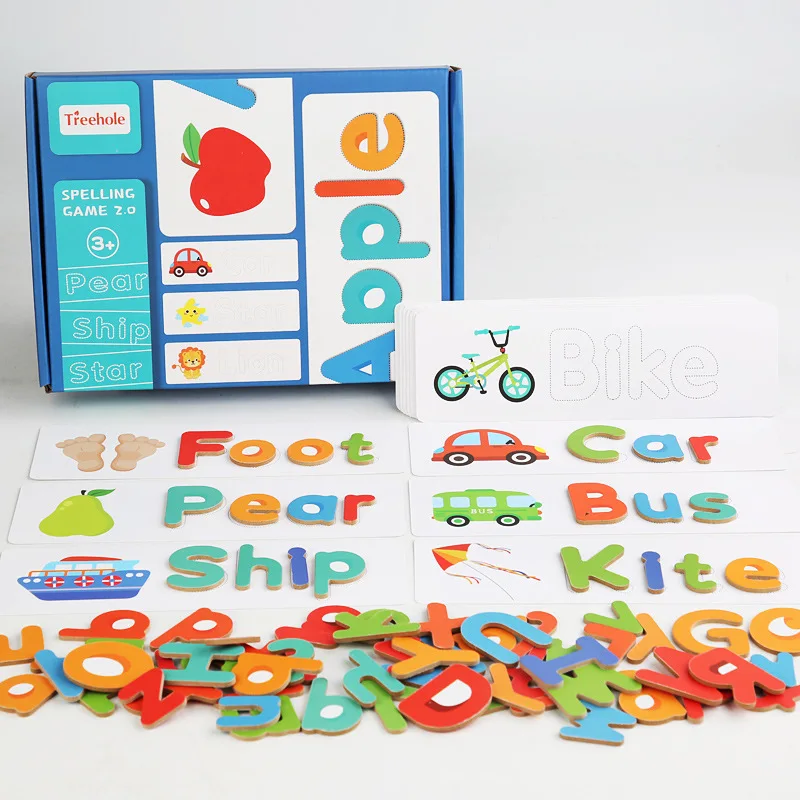 Alphabet Flash Cards Learning Game Wooden 26 Letter Alphabet Writing and Learning Cards ABC Alphabet Jigsaw Puzzle for Toddlers