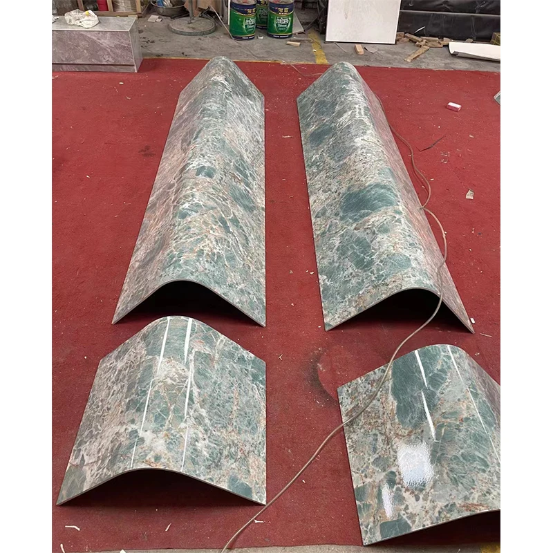 Thermal Bending Sintered Stone Hotel Villa Round-clad Columns Circular Domes Decoration Flexible Sintered Stone Slab