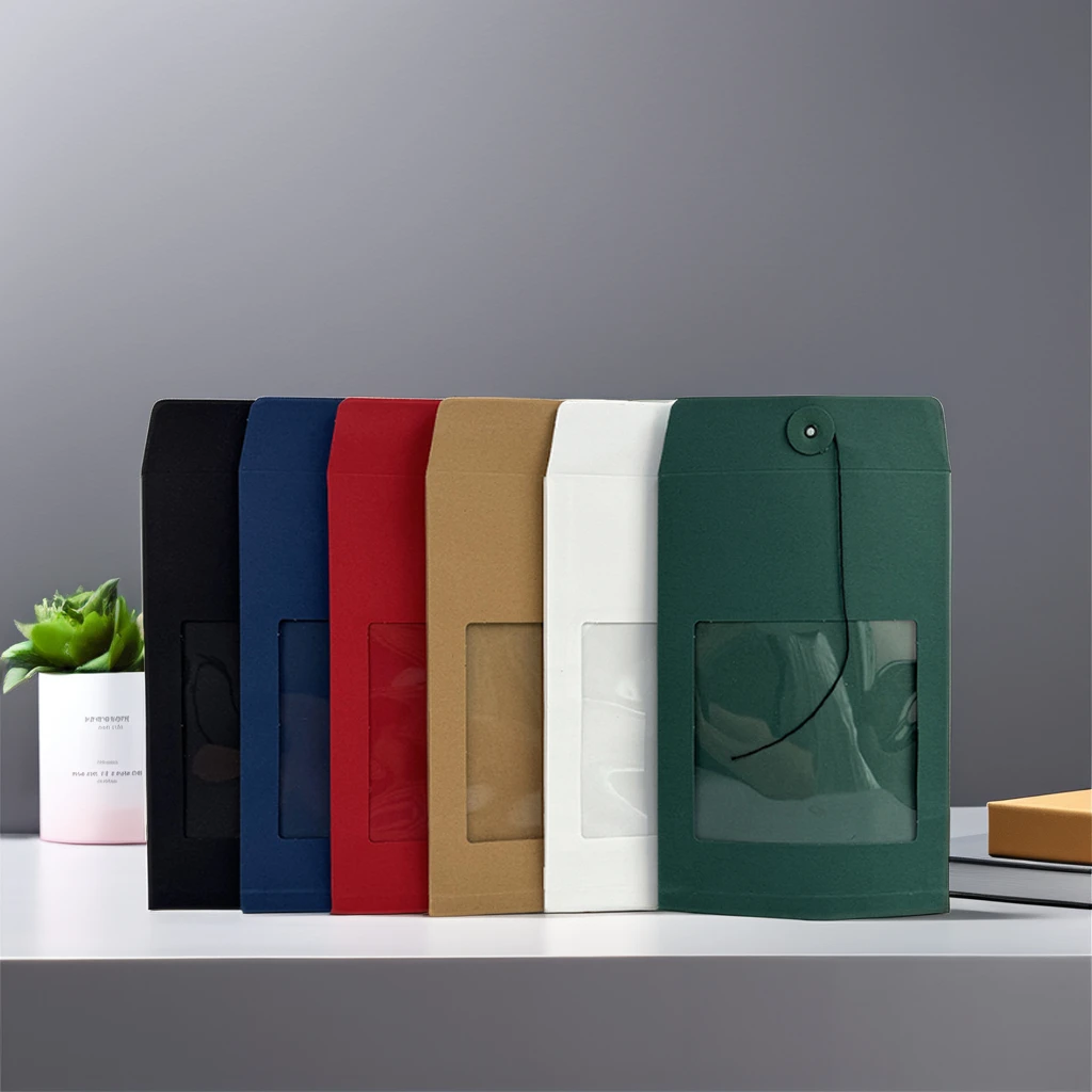 Custom Logo Kraft Paper TShirt Envelope File Garment Packing Bag Gold Foil Stamping Embossing Vanishing Matt Lamination Printing