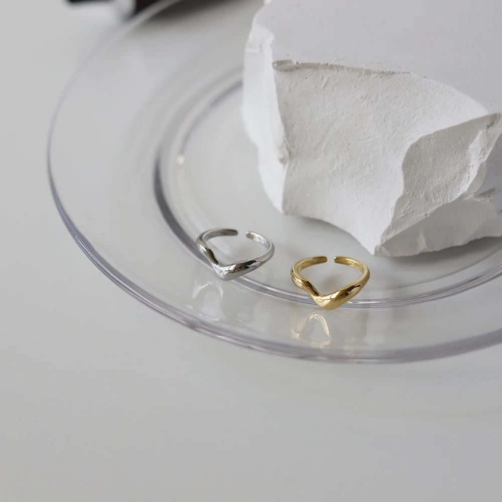 Two piece sets stainless steel folded stacking twist wave ring 18k gold and silver combined color band ring jewelry for girls