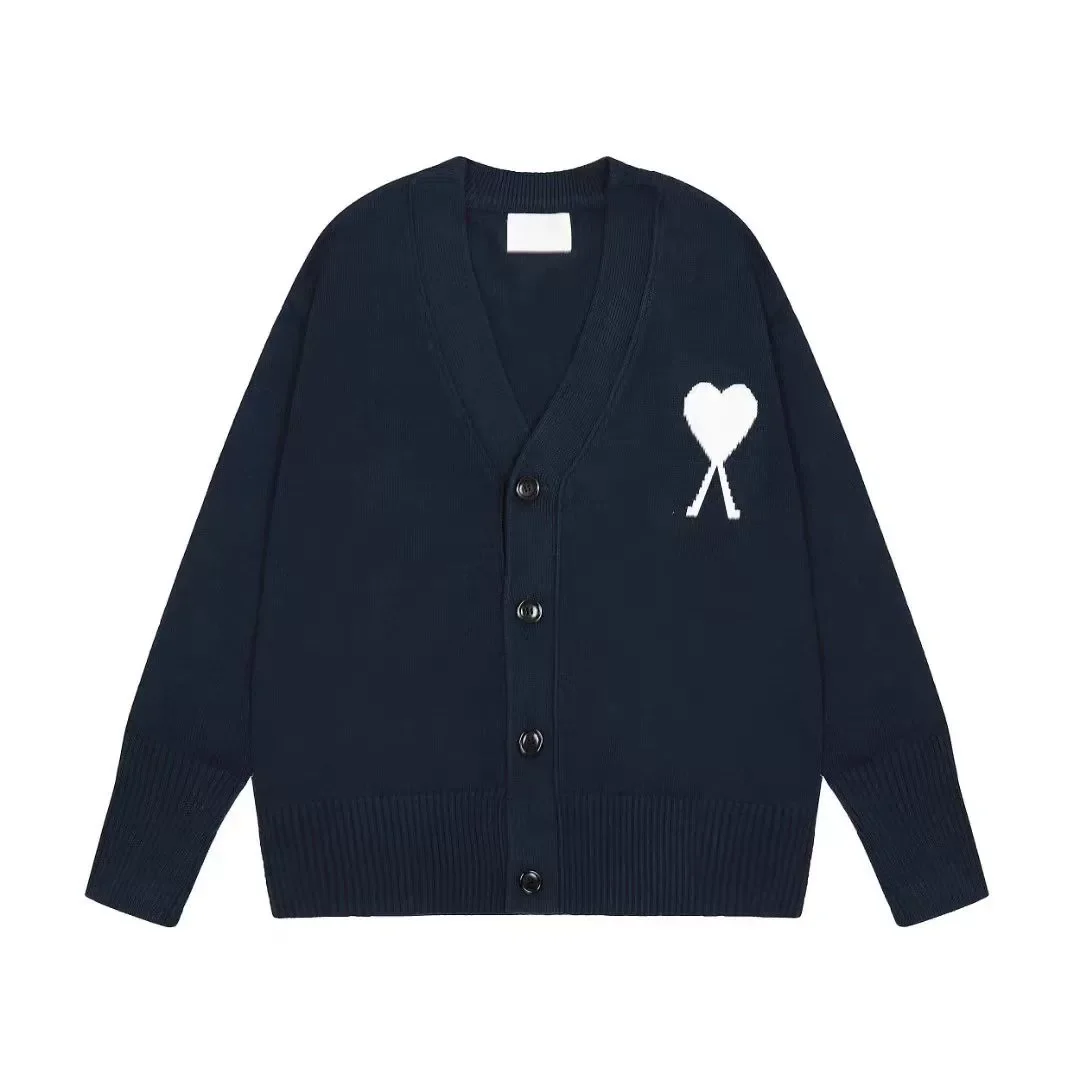 Dilly Fashion women sweater cardigan solid color button cashmere cardigan with jacquard heart