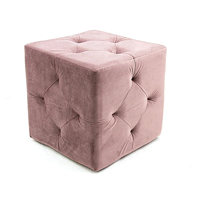 2023 ottoman  furniture velvet tufted modern style ottoman cube ottoman sofa pouf chair  for bedroom