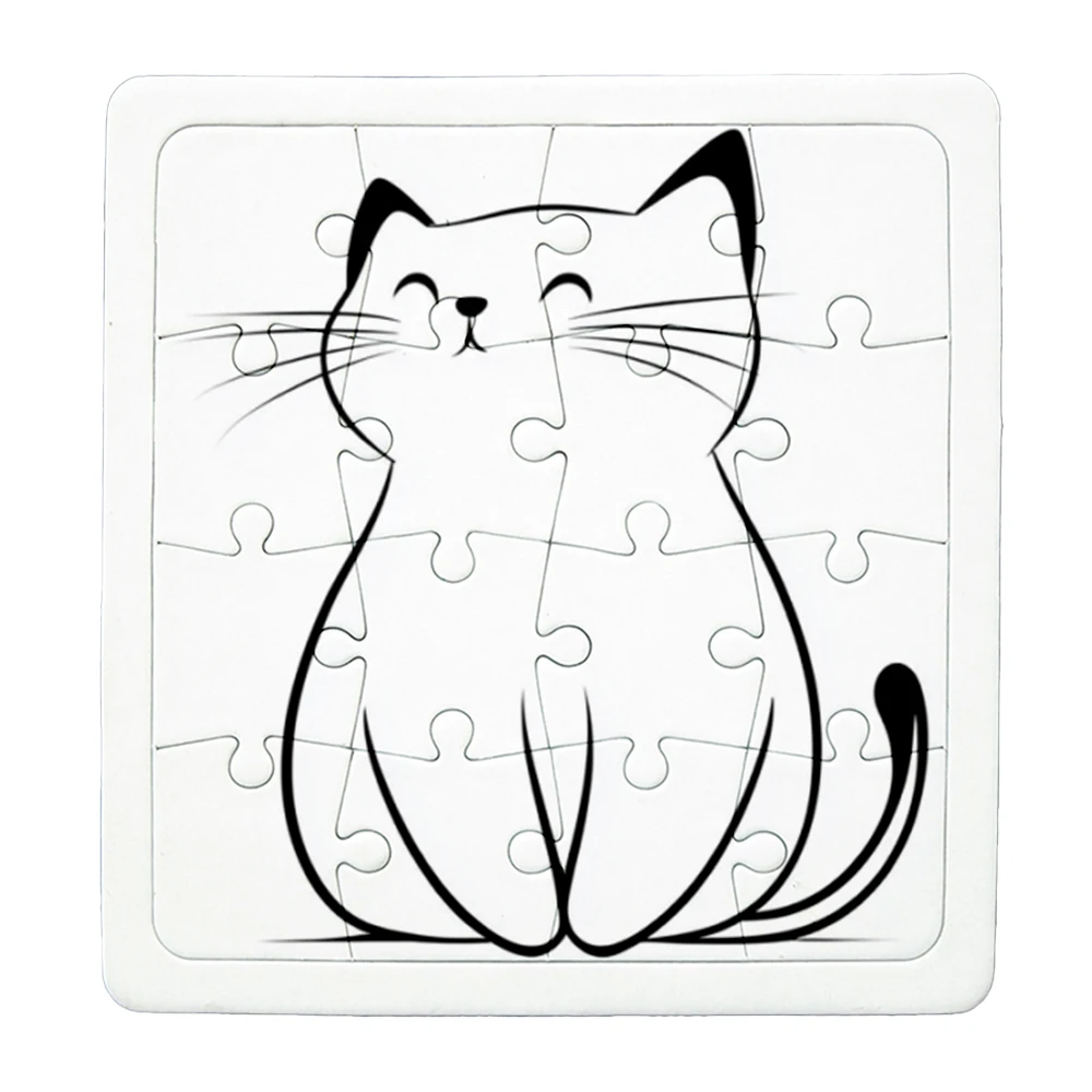 Пользовательские высокое качество Печать Пустые раскраски головоломки низкие кусочки для детей