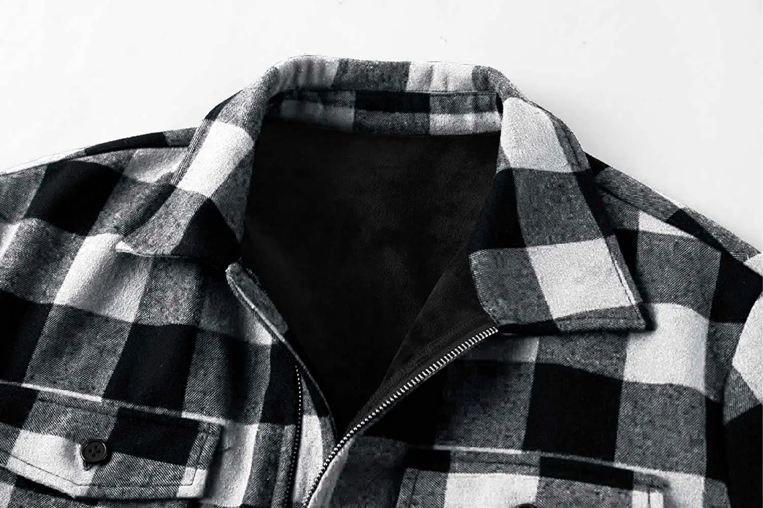 High Quality Plaid Men Plaid Flannel Jacket printed fleece jacket Warm Vintage Sherpa Lined Fleece Plaid Flannel Shirt Ja