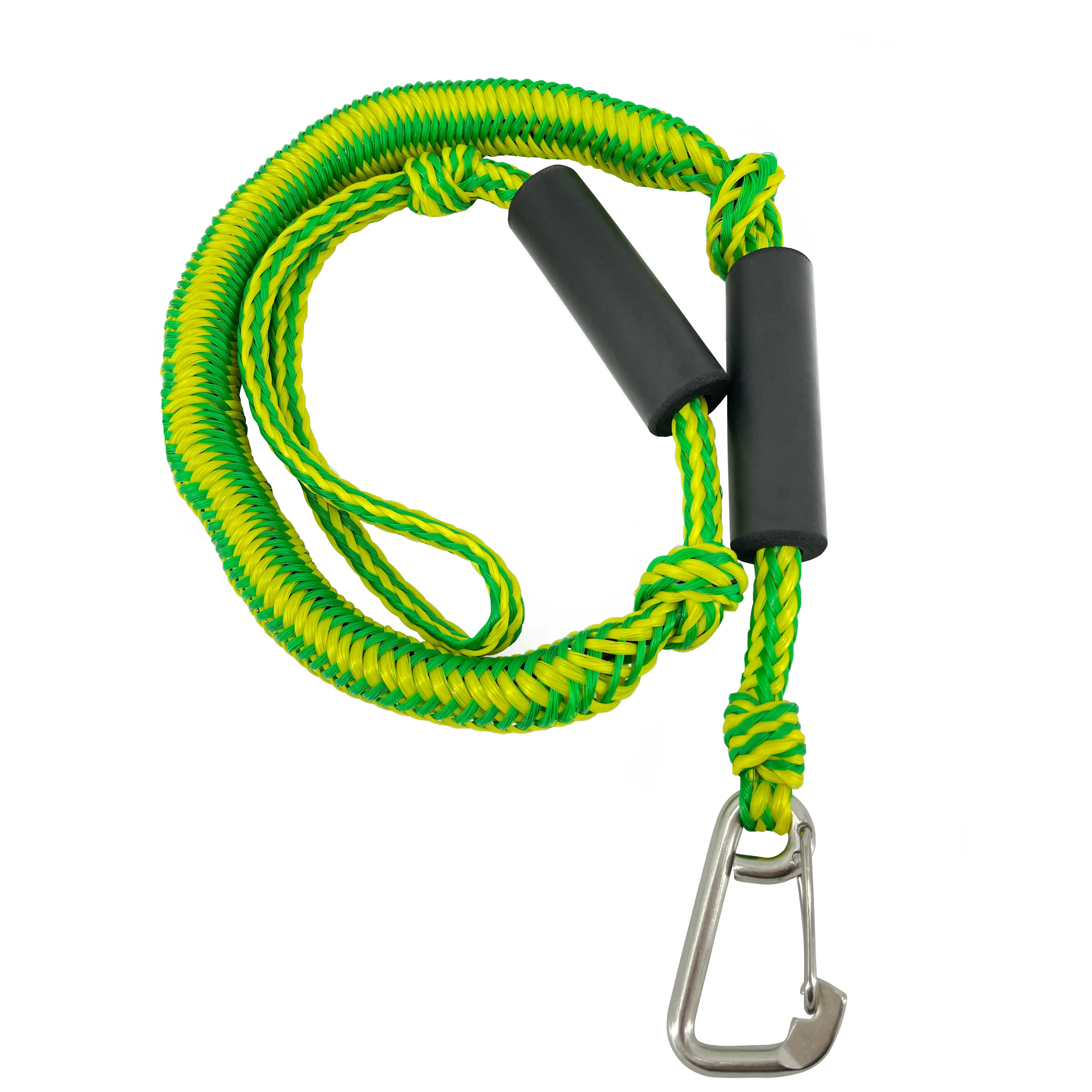 Marine Mooring Rope 2 Pack PWC Anchor Boat Bungee Dock Lines for Boats with Stainless Carabiner Hook