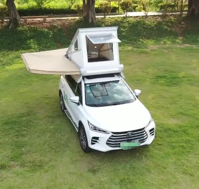 2 person auto folding rooftop tent aluminum roof tent top hard shell outdoor camping roof top hard shell car tent