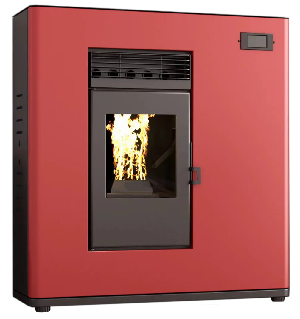 Ducted home wood pellet stove heater with smart control panel 12kw pellet stove