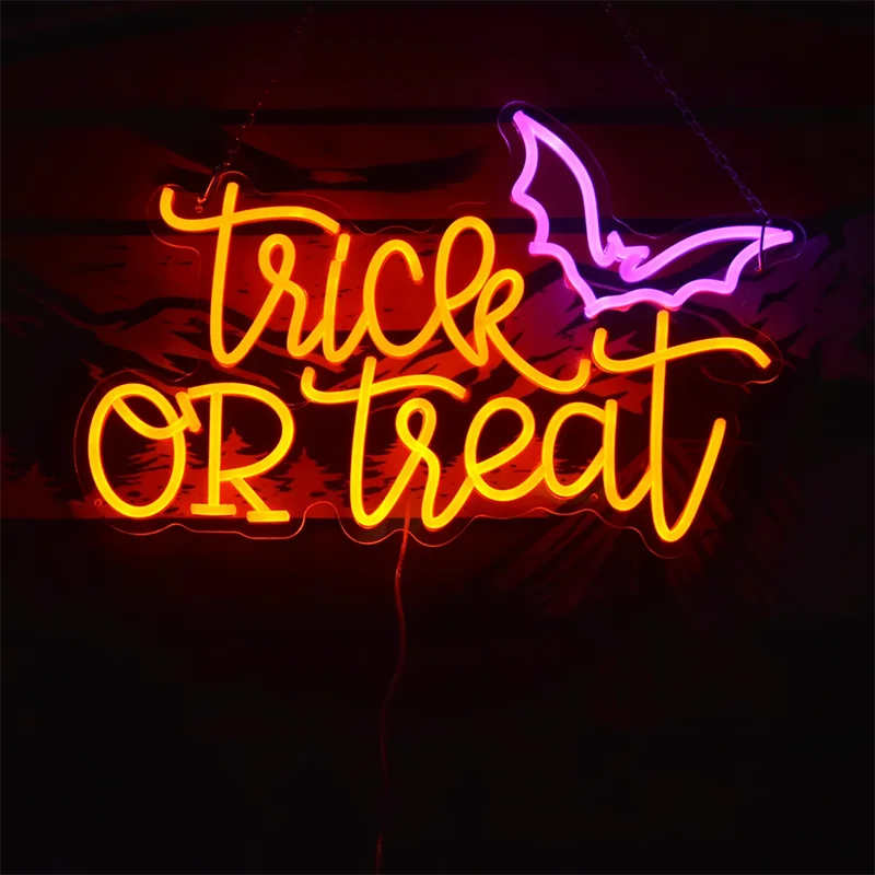 Wholesale Wall Hanging rgb changeable color neon sign custom flex led words letter light halloween neon sign
