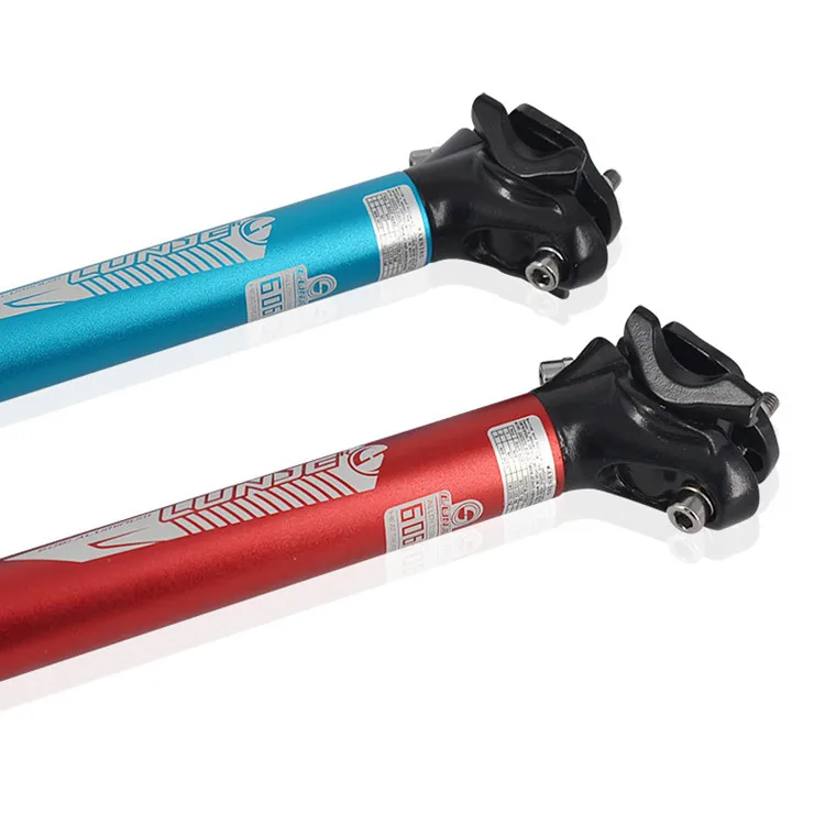 Wholesale high quality 6061 aluminum customize size logo 300/350/400/450mm dropper suspension 25.4/27.2/28.6/30.4 bike seatpost