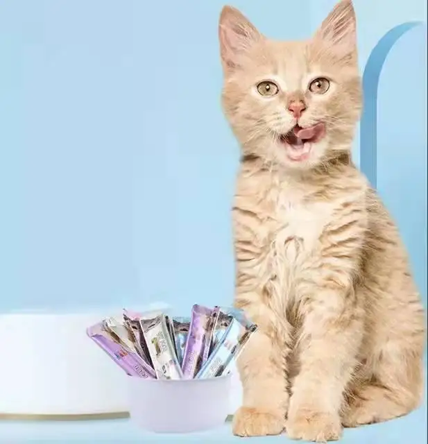 Factory Custom wholesale 15g Delicious Cat Bars Cat Treat Snack Wet Food