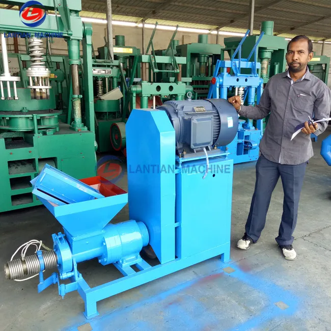 Extruder briquetting equipment coffee grounds husk briquette machine