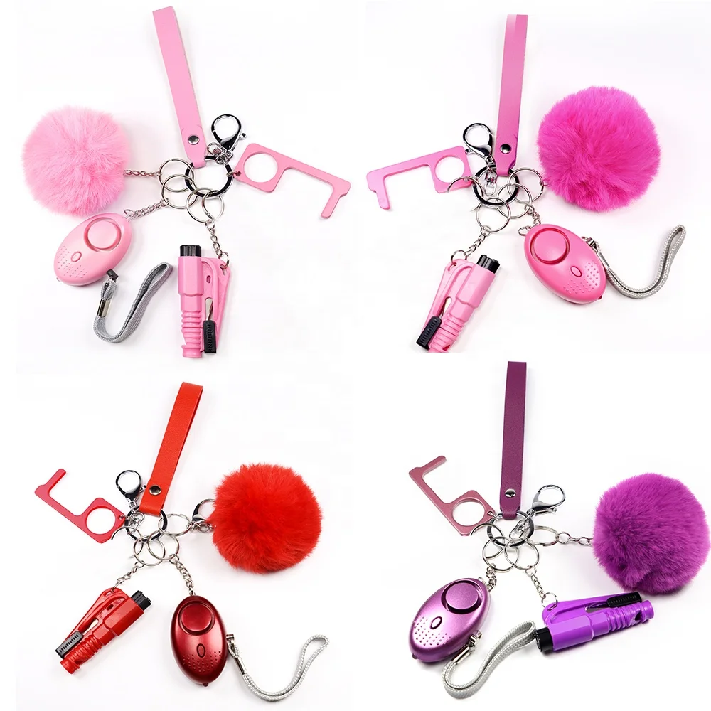 Wholesale Women Personal Protection Self Defense Mini Products Self Defense Keychain Set