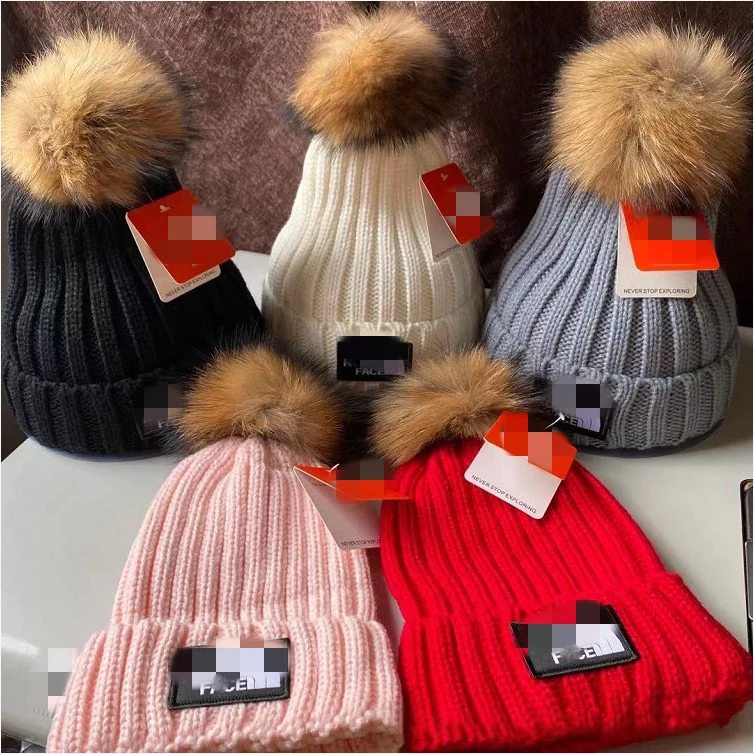 Newest Designer Unisex Winter Soft Warm Knitted Cap Stylish Thicken Pompom Beanie Hat