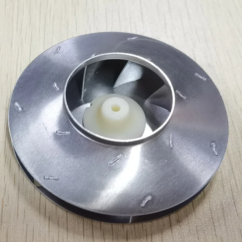 56mm mini Aluminum alloy impeller Hot sale aluminum fan impeller for burning machine fan blade