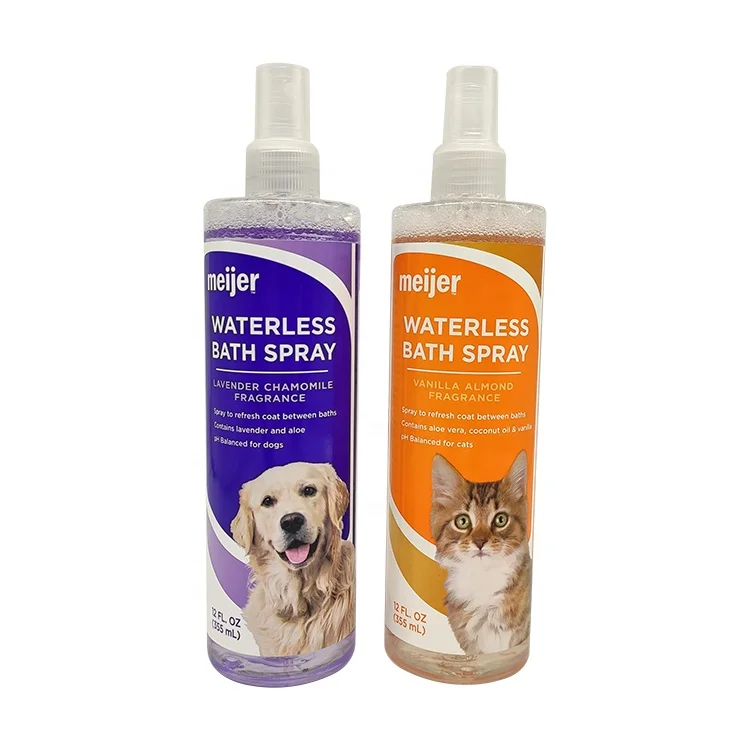 pet shampoo private label Wholesale price 355ml waterless bath spray pet dog cat shampoo