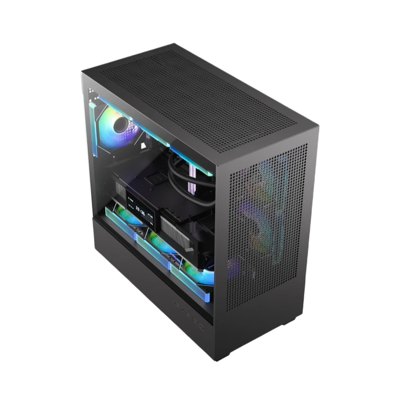 High Airflow Perforated Front panel Mid-ATX GAME chassis Mid-Tower PC Gaming computer Case support 240mm 280mm 360mm Radiator
