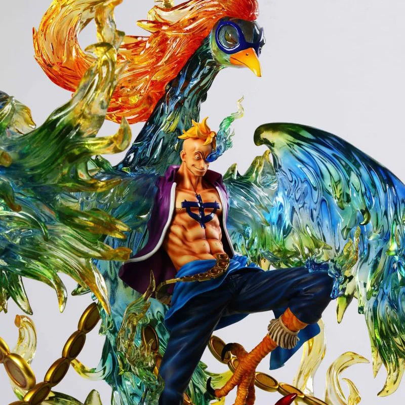 Collection Anime High Quality Whitebeard Pirates Marco big size 46cm GK model Anime collection one pieces figure