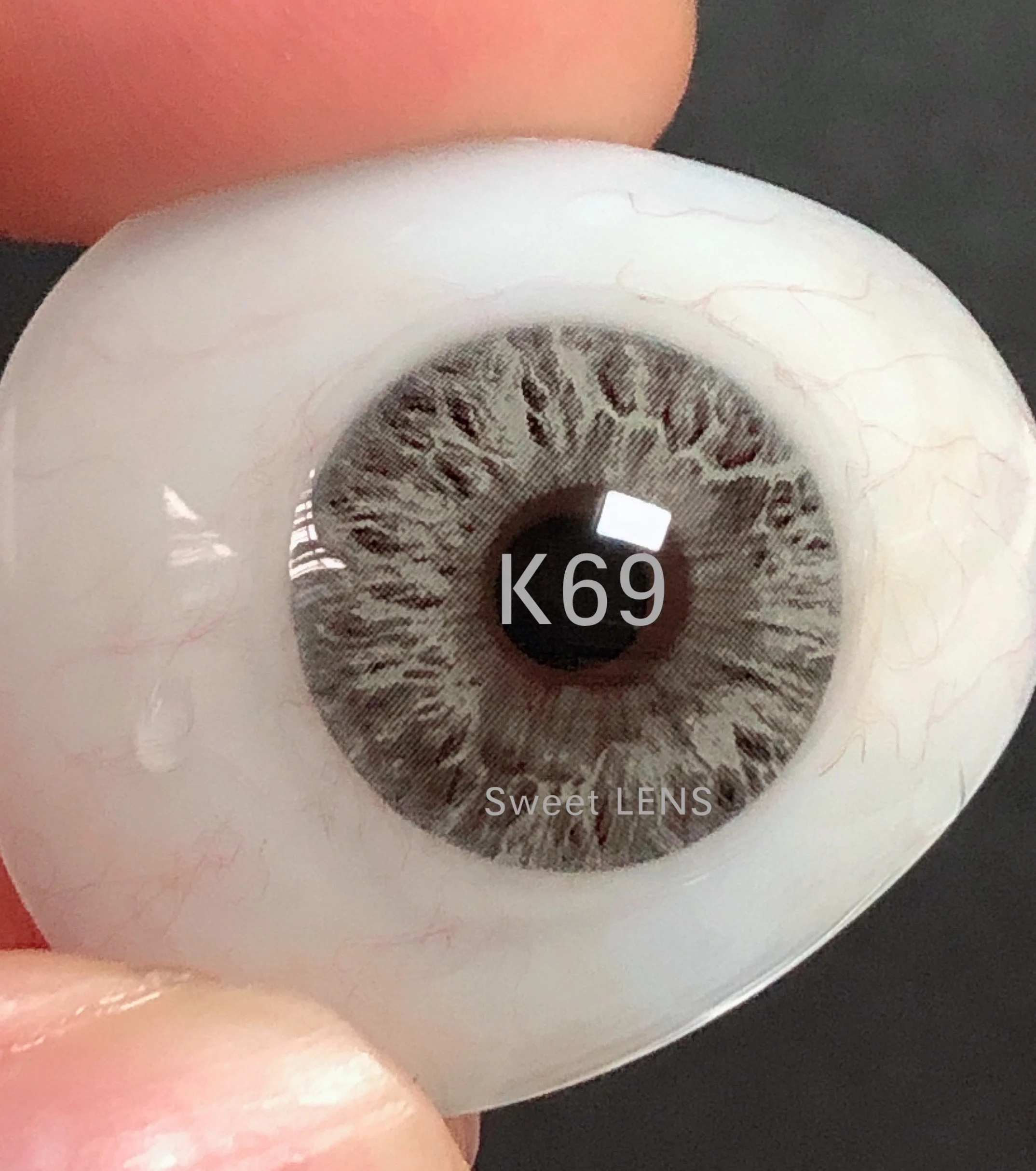 Rococo K69 infatuation warm grey color contact lenses color contact lens dark eyes