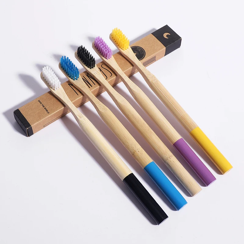 Teeth Cleaning Disposable Bamboo Toothbrushes Medium Bristles Extra Soft Bristles