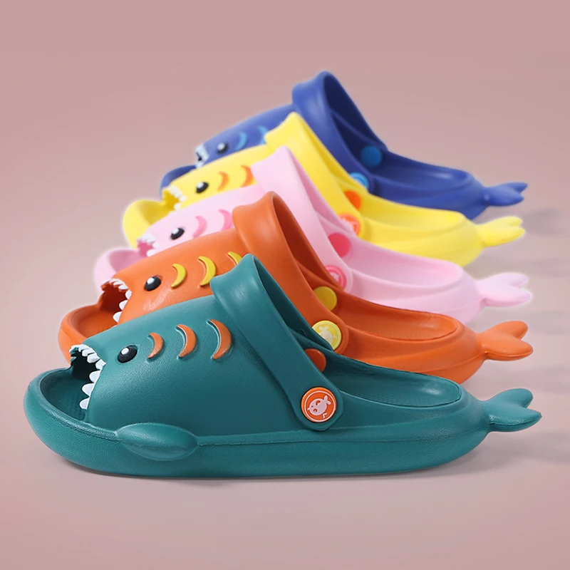 Shark children slippers EVA three-dimensional cartoon soft-soled non-slip sandals