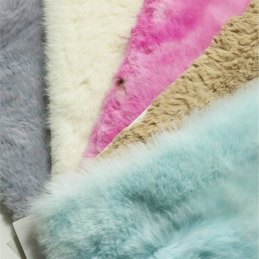 Дешевая ткань из искусственного меха oeko-tex сертификация оптовая продажа бесплатный образец кролика