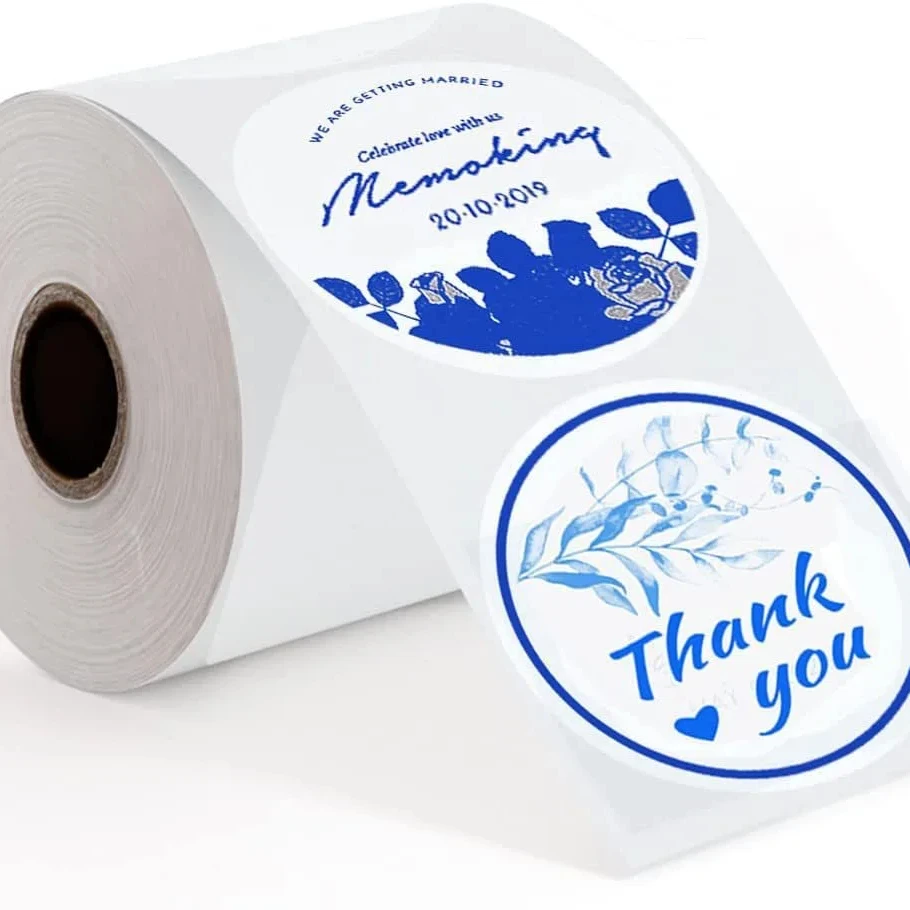 Custom Self Adhesive Sticker Rolls Pink Thank You Stickers Thank You For Supporting My Small Business Sticker