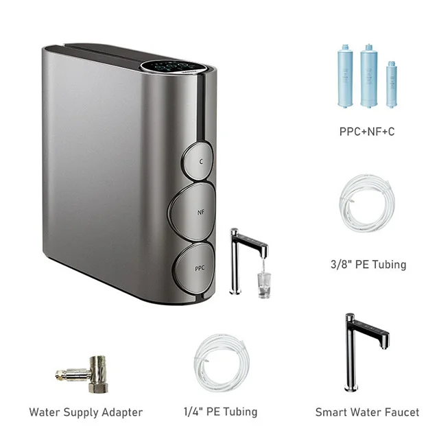 IMRITA Commercial 5 Stage Reverse Osmosis Inversa Water Filter RO System 800 gpd Water Purifiers with PPC RO UV cartridges