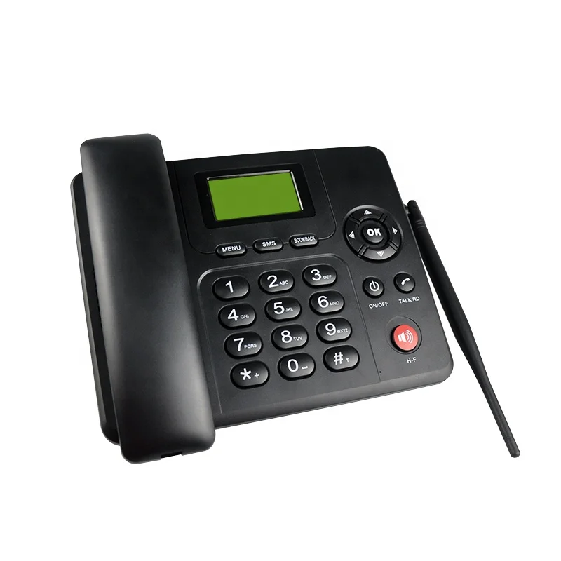 Shenzhen 3G Fixed Wireless Phone Terminal with TNC Antenna FM Radio SMS Blue Backlight TF Card and Dual Sim Card Functions