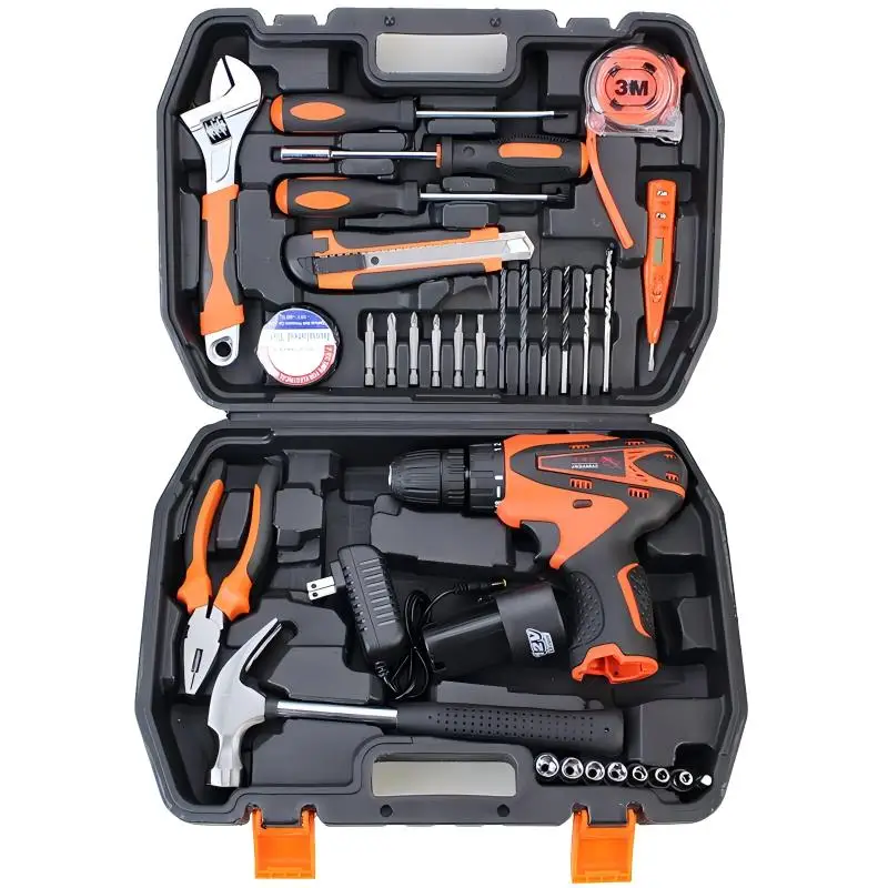 good price 21V new Lithium-ion Drill tools Set Cordless Power Tool Kit 024-3 090-5 090-6 104-2 household hardware Hand Tool Set