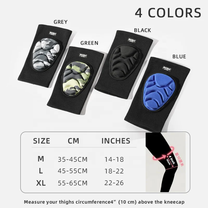 JINGBA Flexible Adult Knee Pads Thick EVA Foam for  for House Cleaning Construction Work Volleyball Football Dance Knee Sleeve