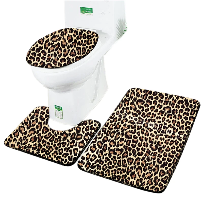 Cheap Custom Printing Anti Slip Polyester Bathroom Rug Set Bath Mat Bath Floor Mat