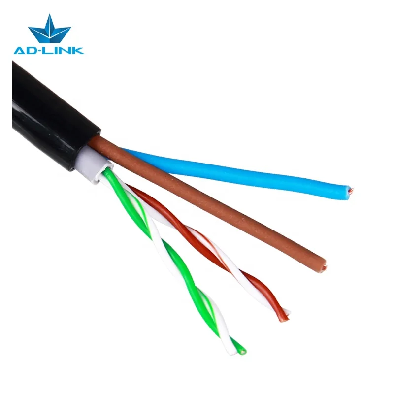 UTP CCA Copper Ethernet Cable Wire cat5e 2c Siamese Cable