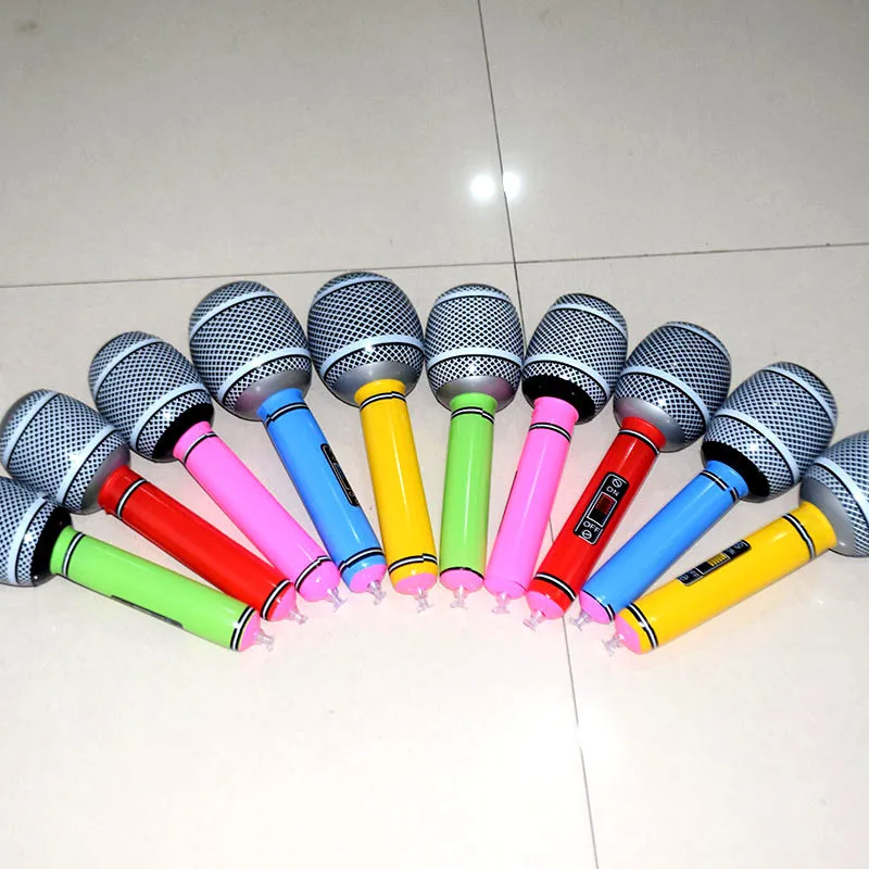 PVC Inflatable Musical Instruments Stage Props Musical Instruments Party Toys Inflatable Guitars Microphones