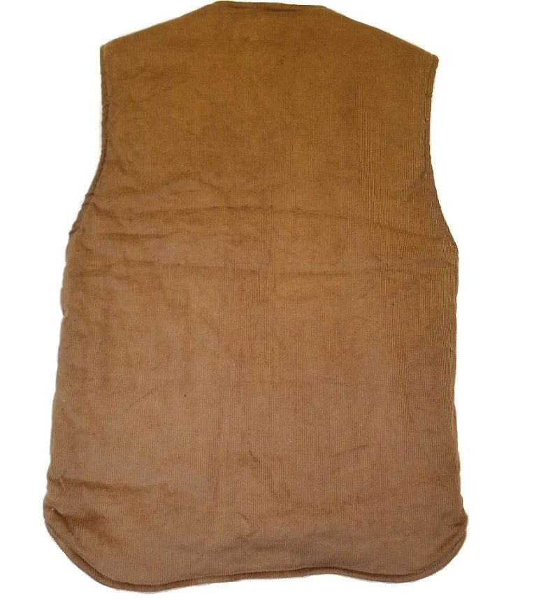 
Corduroy faux fur outdoor working vest 
