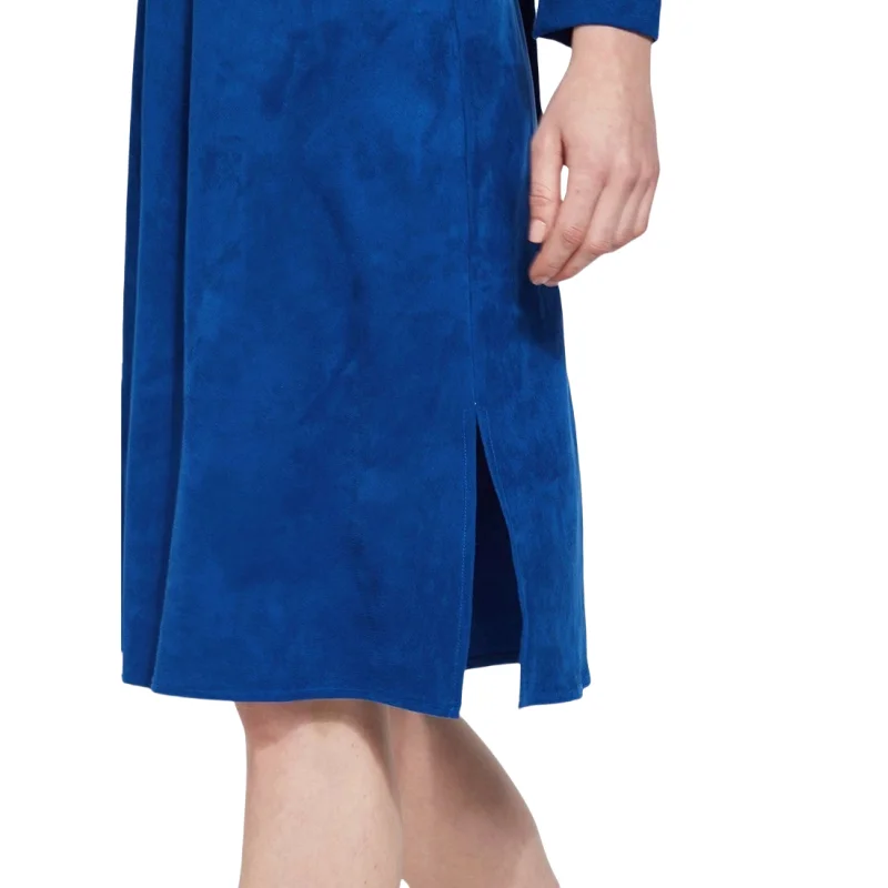 Factory Price V-Neck Temperament Pleated Stretch V-neck Suede Temperament Elegant Dress