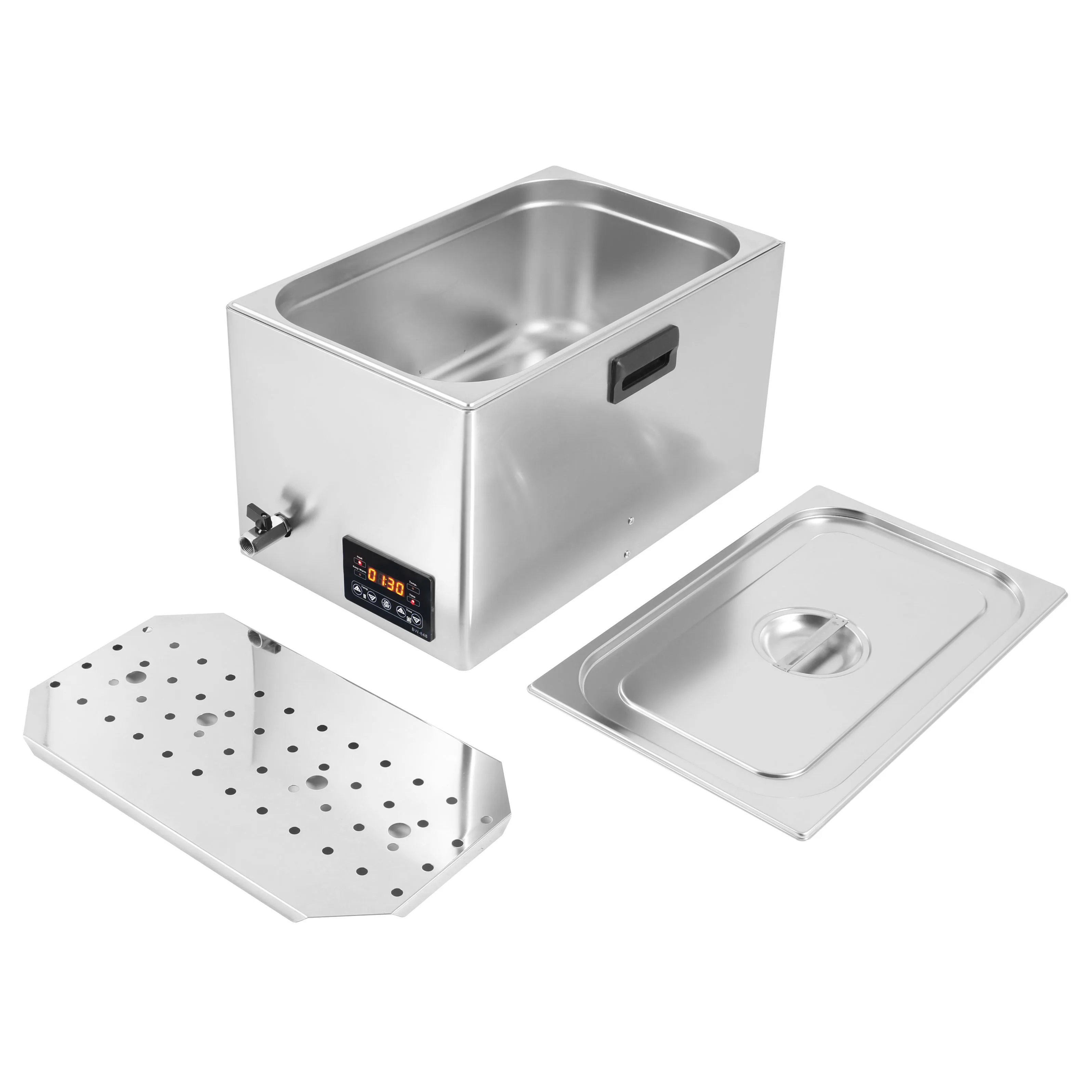 Портативная машина Sous Vide из нержавеющей стали с полноразмерной силиконовой крышкой Электрический циркуляционный контейнер для приготовления пищи