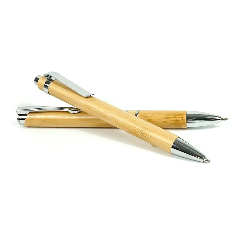 Custom Eco Friendly High Quality Bamboo Wood Cheap Price Ballpoint Pen Custom Laser Engraved Logo Bamboo Pens