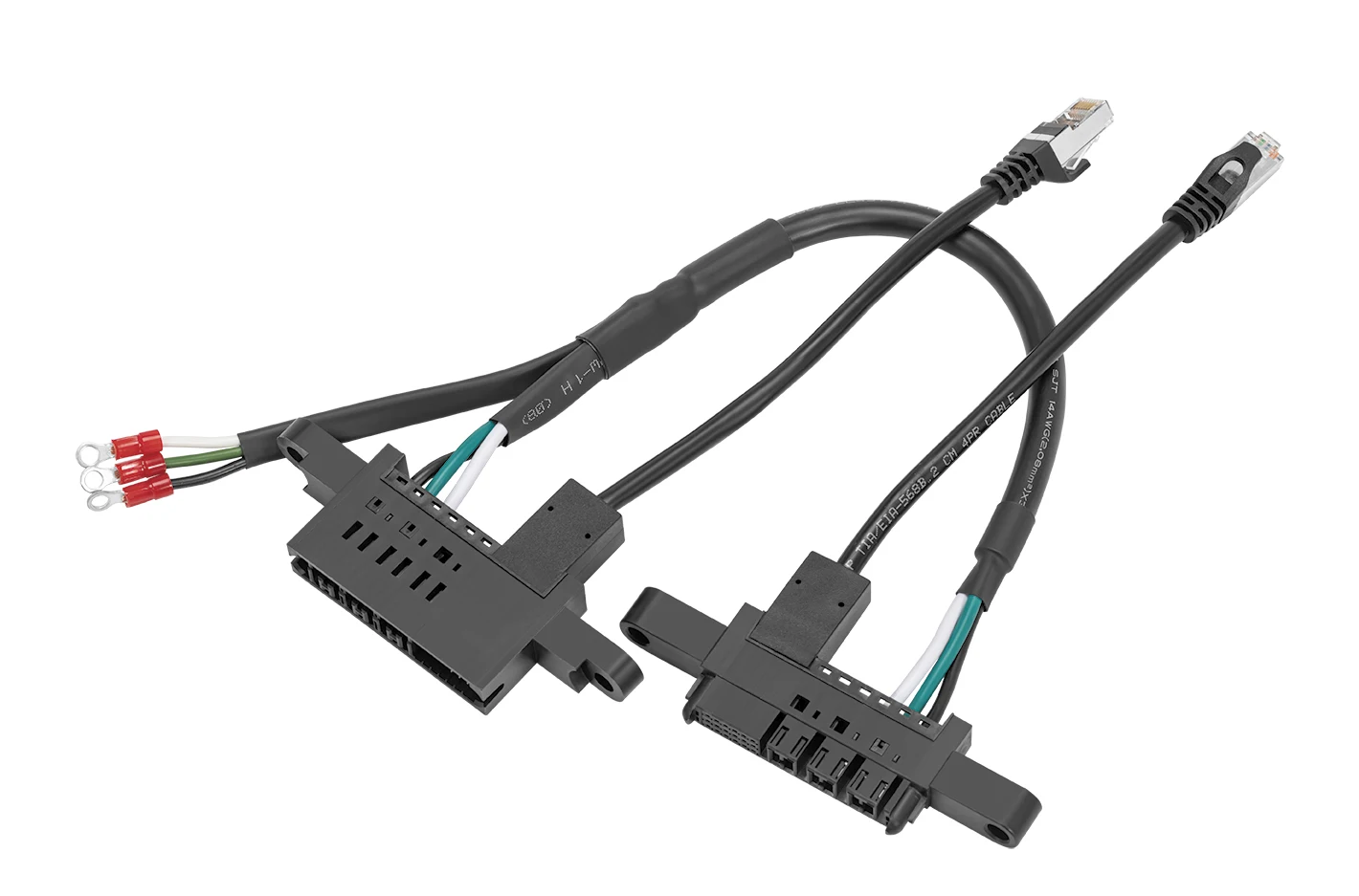 Automotive Cable HRS 10P IDC Type Male to 2P Female + 2P Male CAT.6A SFTP FL09YBCY2*0.14mm