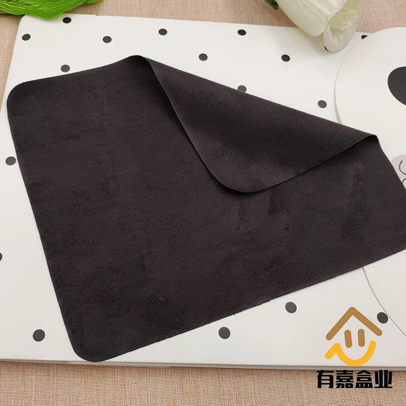 Soft Personalized Custom Embossed Logo Suede Microfiber Jewelry Cloth With Card
