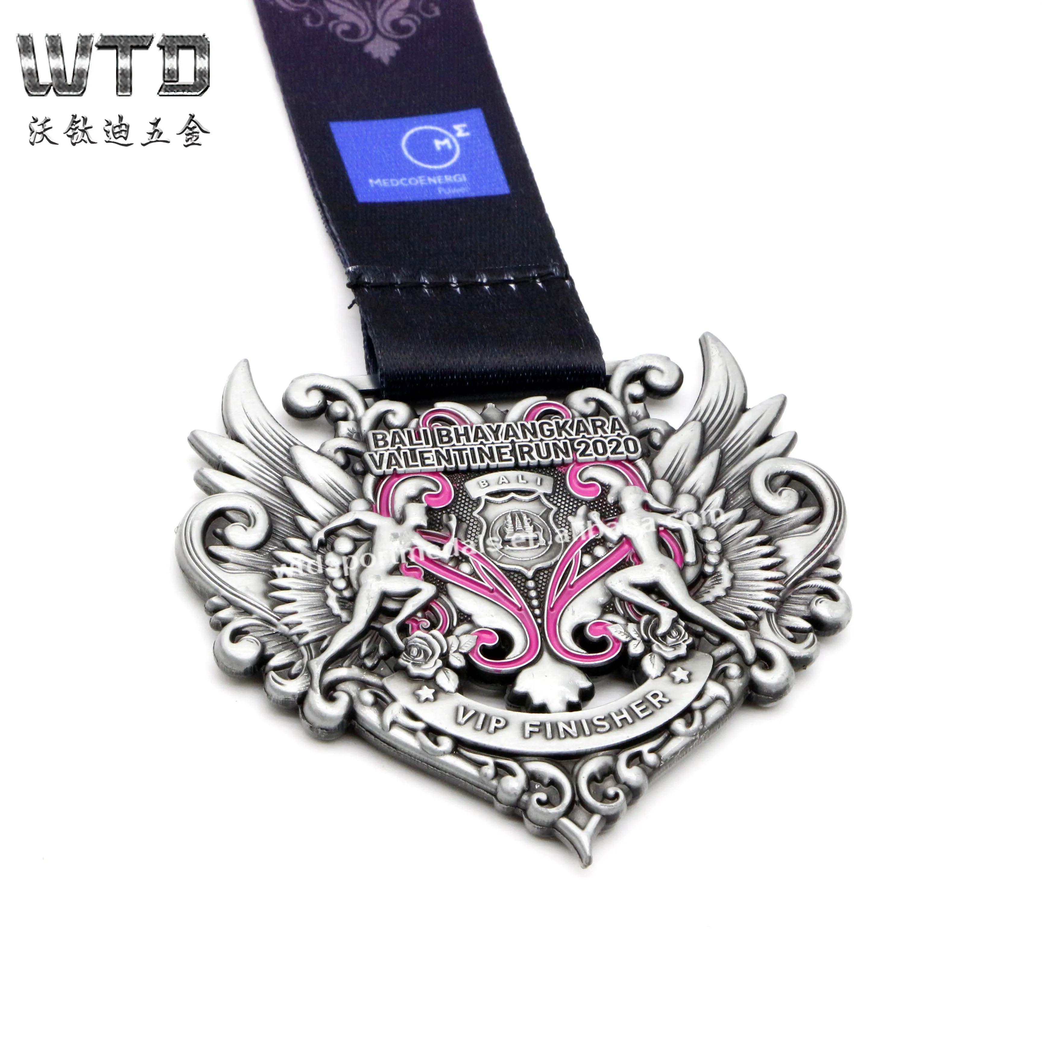  Promotion cheap OEM design zinc alloy Metal Marathon Running Gold Sports